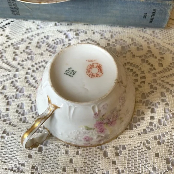C.H. Field Haviland Limoges Teacup + Saucer - Picture 5 of 5
